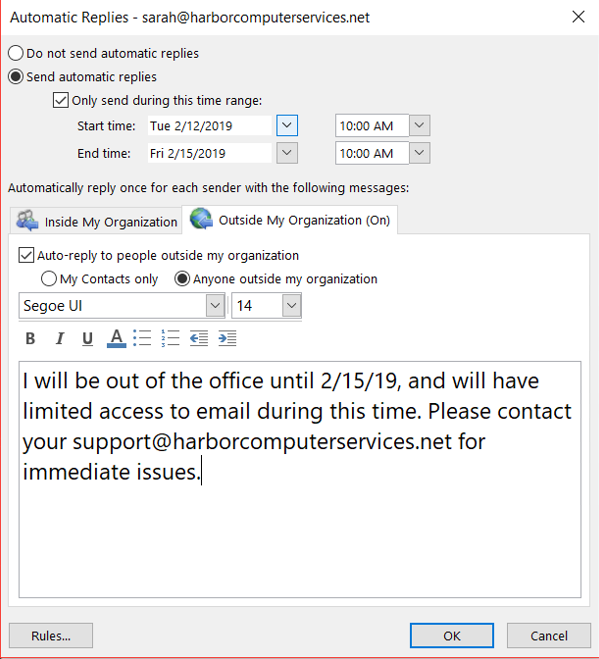 Best Practices For Creating Out of Office Emails